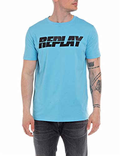 Replay T-shirt męski, Light Blue 786, XXL