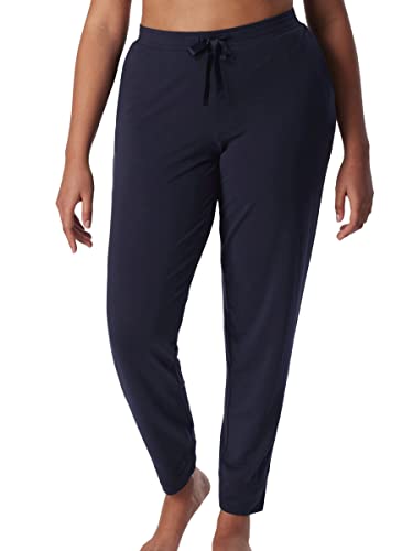 Schiesser Damskie spodnie od piżamy Long Schlafhose, Niebieski, 22