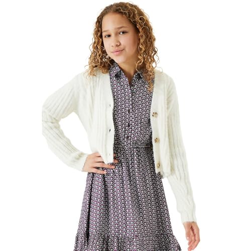 Garcia Kids Dziewczęcy kardigan z dzianiny, Off White, 176 cm