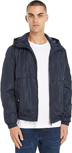 Tommy Hilfiger Męska kurtka z kapturem RWB Regatta SAIL, wełniana, pustynne niebo, XS, Pustynne niebo, XS