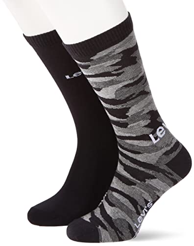 Levi's Camo Sock Klasyczna skarpety (zestaw 2 sztuk) mieszane, black combo, 39 EU