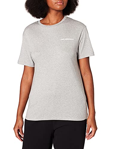 KARL LAGERFELD Unisex Logo Piżama T-Shirt Pajama Top, szary melanż, XL