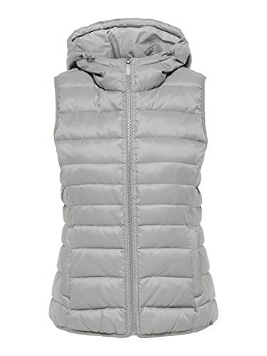 ONLY ONLNEWTAHOE damska kamizelka z kapturem OTW NOOS, srebrna, L, Silver, L