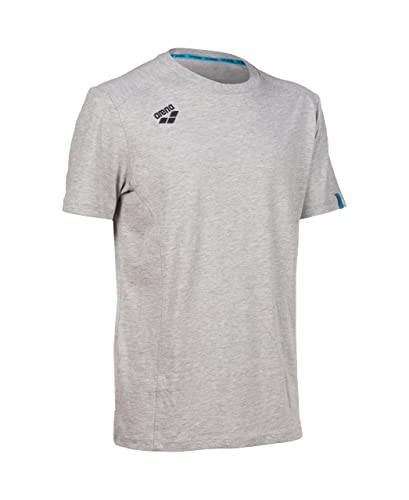 ARENA Męski T-shirt z panelem Team Unisex, szary (Medium Grey Heather), XS