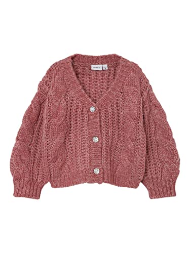NAME IT Dziewczęcy kardigan z dzianiny, Mauvewood, 98 cm