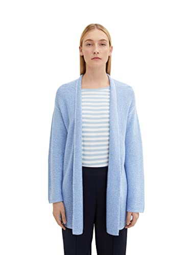 TOM TAILOR Damski kardigan kardigan 1035290, 31222 - Dreamy Blue Melange, XL