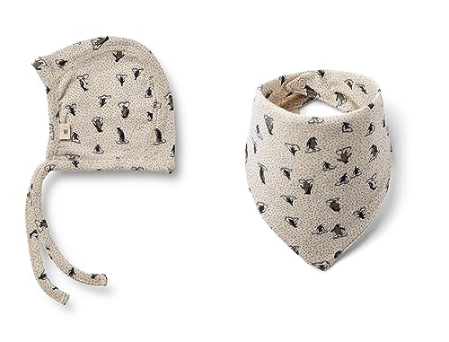 Wheat Billie Baby zestaw dziecięcy szalik wełniany, szybkoschnący, oddychający, Öko-Tex Standard czapka beanie, 9512 penguins on ice, 0 Miesiące