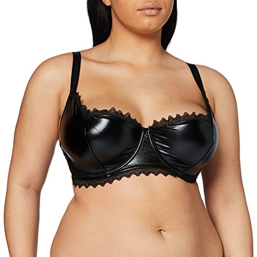 Pour Moi? Damski biustonosz Glow Padded Bra Demi BH, czarny, 34DD