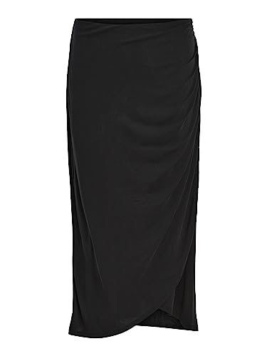 Object Damska spódnica midi Relaxed Fit, czarny, S