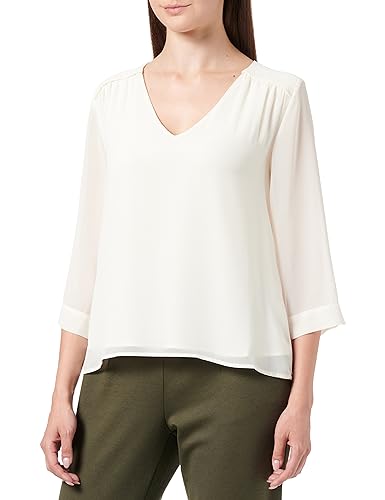 s.Oliver Black Label damska bluzka z rękawami 3/4, biała, 38, biały, 38