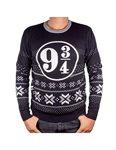 cotton division Sweter męski, Noir, XXL