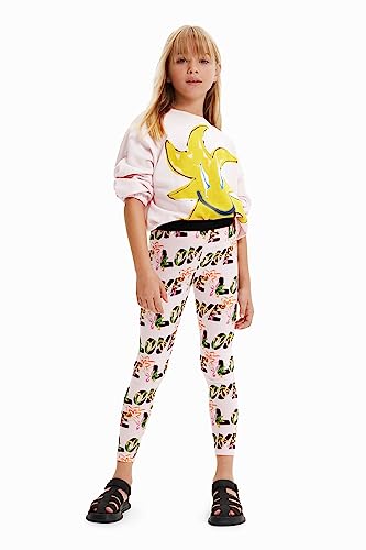 Desigual Dziewczęce legginsy ogrodowe, czerwone, S, czerwony, 6 Lata