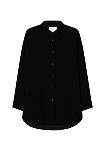 Seidensticker Damska bluzka z długim rękawem, regular fit, czarna, 48, czarny, 48