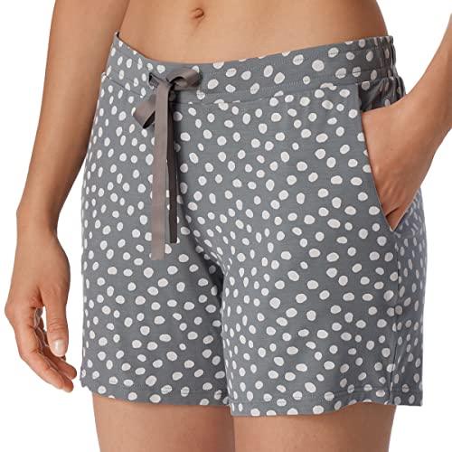 Schiesser Damskie Spodnie do Spania, Krótka Część Piżamy, Zielone Kropki, 42, Zielony w Kropki