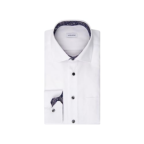 Seidensticker Męska koszula z długim rękawem Comfort Fit, biały, 46