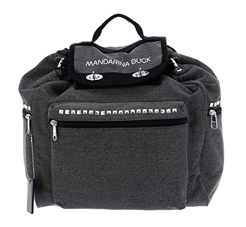 Mandarina Duck Damski plecak z denimu, czarne dżinsy, rozmiar uniwersalny, czarne dżinsy, jeden rozmiar