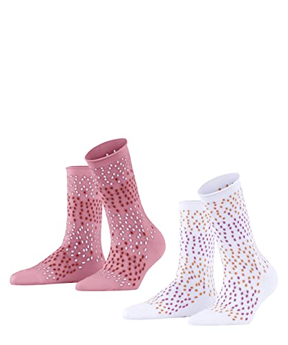ESPRIT Kobiety Skarpety Asbtract Dot 2-Pack W SO Trwała Organiczna Bawełna z wzorem 2 Pak, Wielokolorowy (Sortiment 0020), 35-38