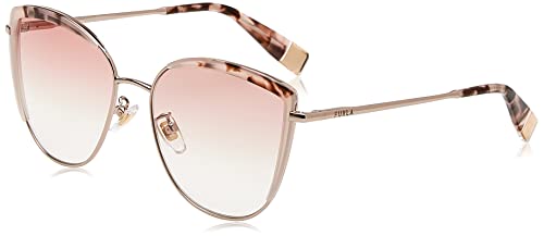 Furla Unisex SFU598V okulary przeciwsłoneczne, złote, rozmiar 55, złoto, 55