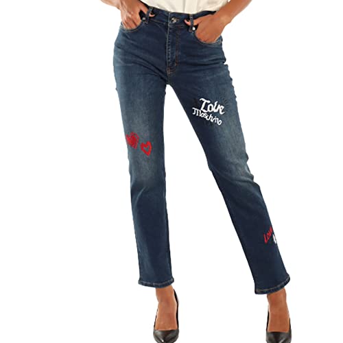 Love Moschino Dżinsy damskie, Niebieski Denim, 30
