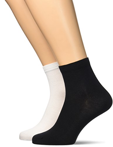Dim Skarpetki damskie Bawełna Comfort x2, Biały/Czarny, 35-38 EU