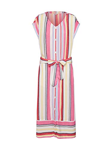 TOM TAILOR Damski Sukienka w paski z szerokim paskiem materiałowym w talii 1009490, 16507 - Multicolor Stripe Vertical, 36