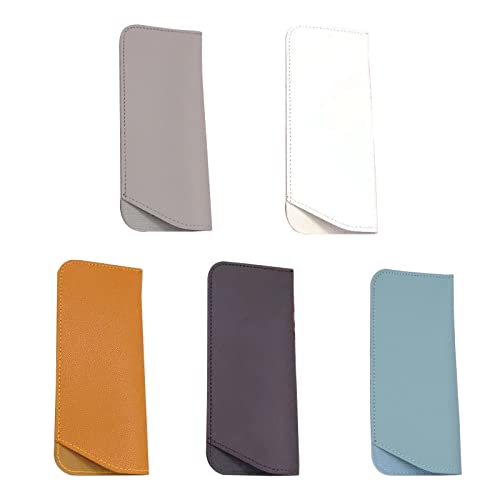 5 szt. skórzane etui na okulary do czytania etui na okulary do czytania torby na okulary dla kobiet mężczyzn dzieci, Nie