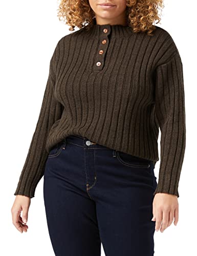 NA-KD Damski sweter z dzianiny na guziki, Brązowy, 32