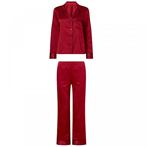 calvin klein Damskie spodnie zestaw piżama, czerwony dywan, XL
