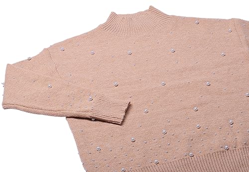 Nascita Damski sweter z cekinami, elegancki sweter akryl beżowy rozmiar XS/S, beżowy, XS
