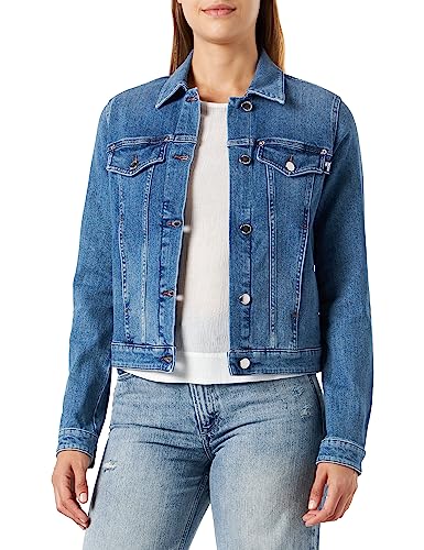 Love Moschino Damska kurtka trucker, niebieski (medium blue denim), 46
