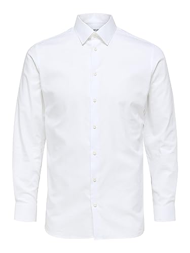 SELECTED HOMME koszula męska z długim rękawem slim fit, Bright White, M