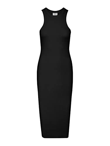 Noisy may Damska sukienka Nmmaya S/L z uchwytem na szyję Maxi Dress Curve (2 sztuki), czarny, 54