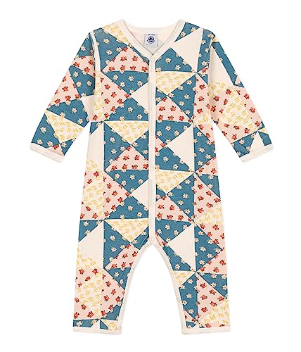 Petit Bateau Śpij Dobrze Piżamy Bez Stóp Bimba, White Avalanche/Wielobarwny, 3 miesięcy