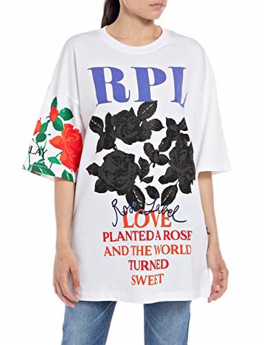 Replay Bluza damska W3306G, 801 wielokolorowa, L, 801 wielokolorowy, L