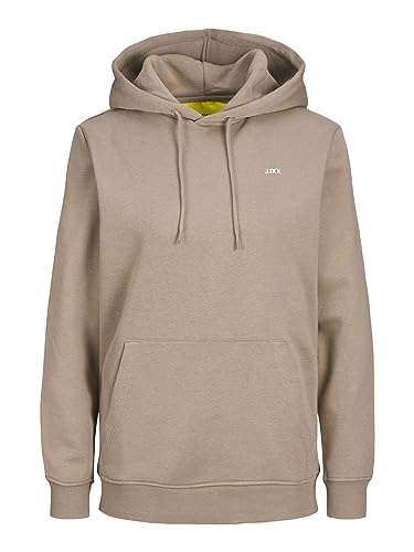 JACK & JONES Damska bluza z kapturem Jxabbie Rlx Ls Every Hood Swt Noos, Brindle, M, beż, M