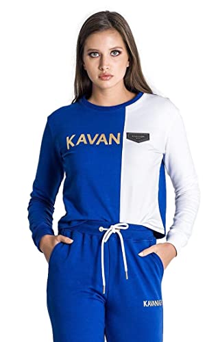 Gianni Kavanagh Damska bluza dresowa Blue Block, NIEBIESKI, L