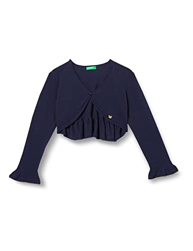 United Colors of Benetton Sweter dziewczęcy kardigan, Blu Scuro 252, 12 miesi?cy