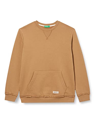 United Colors of Benetton Chłopięca bluza z długim rękawem z okrągłym dekoltem, brązowy tytoniowy 34a, 130