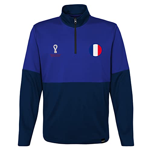 FIFA Chłopięce oficjalne Mistrzostwa Świata w Piłce Nożnej 2022, zamek błyskawiczny 1/4 - Francja Quarter Zip Pull Over (1 szt.)