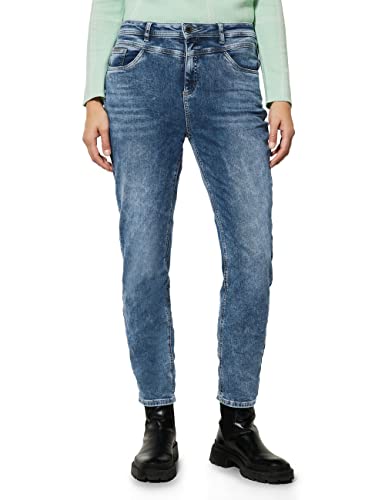 Street One Damskie spodnie dżinsowe A375886 Tapered, Blue Denim Random Washed, W25/L30, Niebieski denim, sprany losowo, 25W / 30L