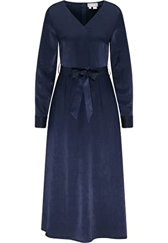 usha BLACK LABEL Damska sukienka bluzka qisha, granatowa, L, morski, L