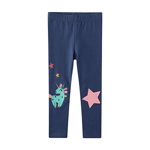 CM-Kid Legginsy Casual Damskie Spodnie Dziewczyny Dziecko, Blu Scuro, 6-7 lat