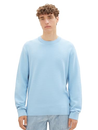 TOM TAILOR Denim Sweter męski, 32245-Washed Out Middle Blue, L