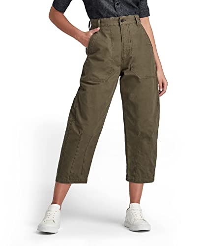 G-STAR RAW Damskie spodnie 3D Ultra High Fatigue, Zielony (Dk Bronze Green D20079-c832-6059), 25