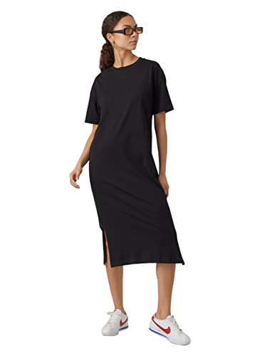 VERO MODA Damska sukienka VMMOLLY SS oversize Calf Dress NOOS, czarna, XS, czarny, XS