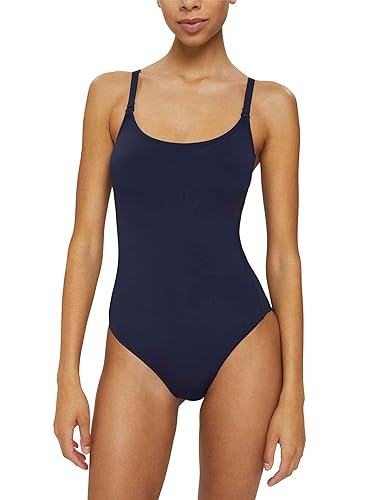 ESPRIT Damski strój kąpielowy Tura Beach Ay RCS. Wir, jednoczęściowy strój kąpielowy, granatowy, 44 / D