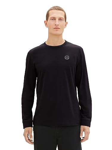 TOM TAILOR Koszulka męska z długim rękawem, 2999 - Black, XXL