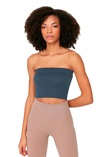 Trendyol antykradzieżowy sportowy biustonosz bezszwowy damski, granatowy, XS/S