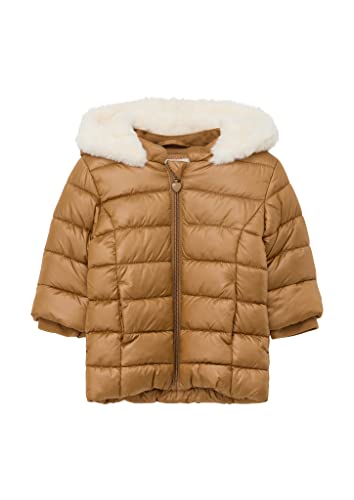 s.Oliver Unisex - dziecięca pikowana kurtka z kapturem, brązowy, 80