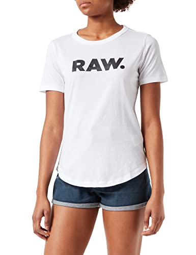 G-STAR RAW, Damska koszulka RAW. Slim Top, Weiß (biały 4107-110), XL